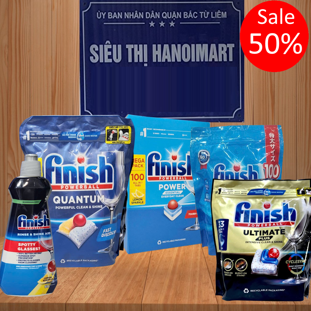 Viên Rửa Chén Bát Finish Quantum Cao Cấp chính hãng, viên finish quantum ultimate plus 85 60 33 64