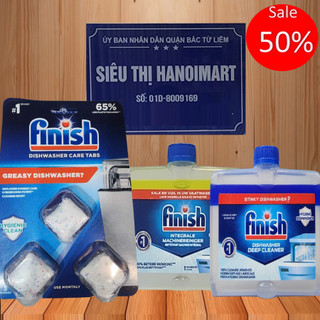 Viên vệ sinh máy rửa bát Finish, dung dịch nước vệ sinh finish tẩy cặn canxi dầu mỡ trong lòng máy