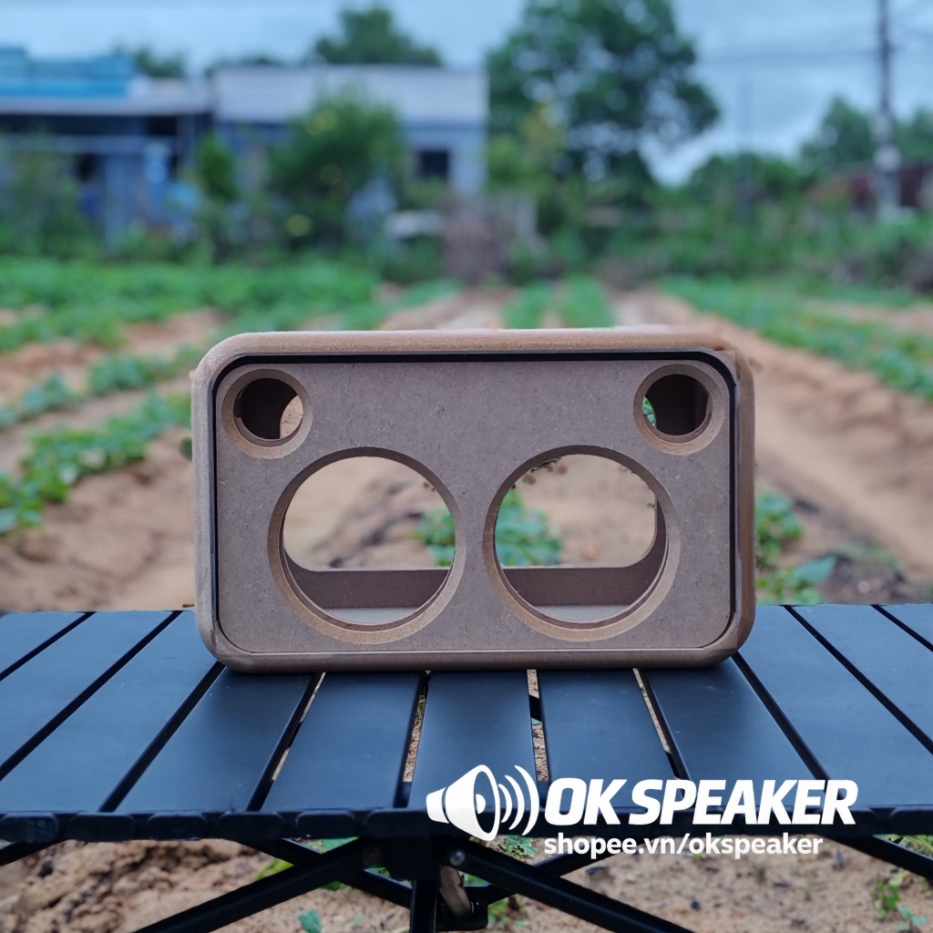 Box loa 2.0 cho củ loa 4inch, cộng hưởng BB2 dáng bo cong