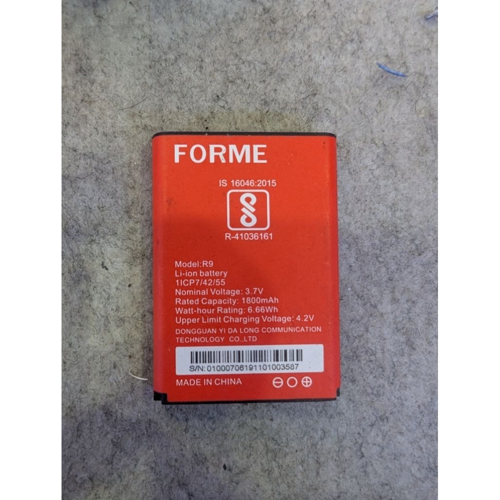 PIN FORME R9 ZIN BÓC MÁY ( ĐÃ QUA SD)