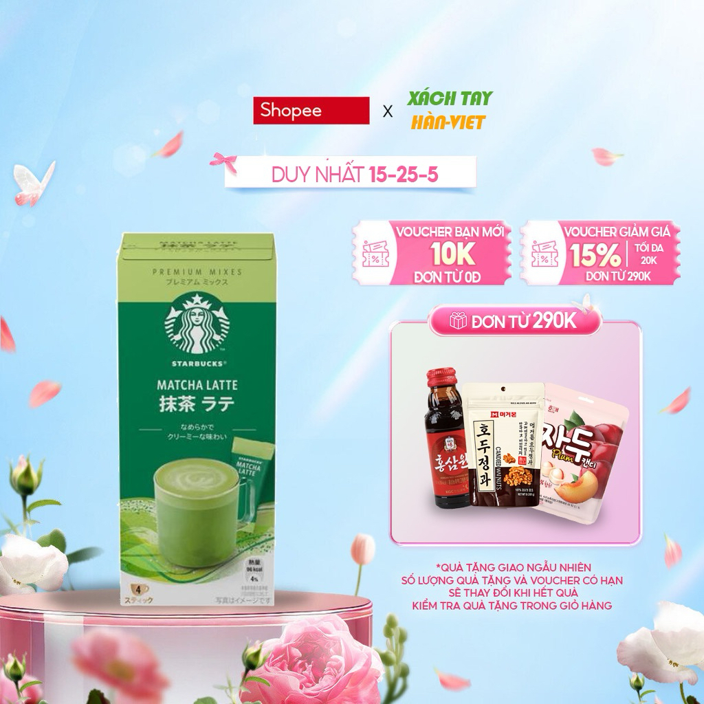 Matcha Sữa Starbucks' Premium Mix Matcha Latte Hộp 24GR - Hàng Xách Tay Cao Cấp