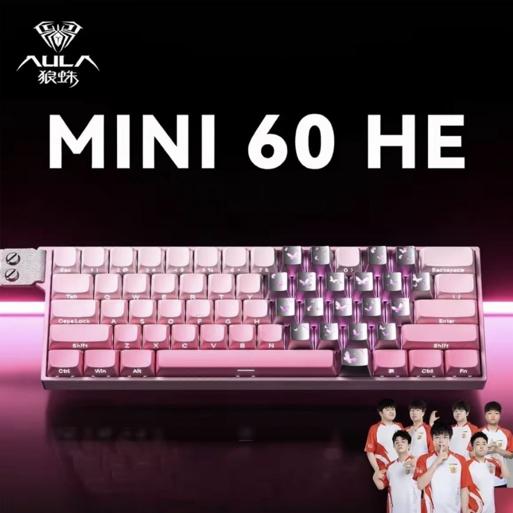 Bàn Phím Cơ Gaming Aula Mini 60 HE – Magnetic Switch, Rapid Trigger, 8000Hz | 3 Mode Kết Nối