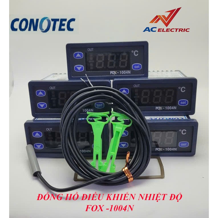 Đồng hồ điều khiển nhiệt độ Conotec FOX -1004N Chính hãng/1 Relay 250VAC-2A /Ấp trứng