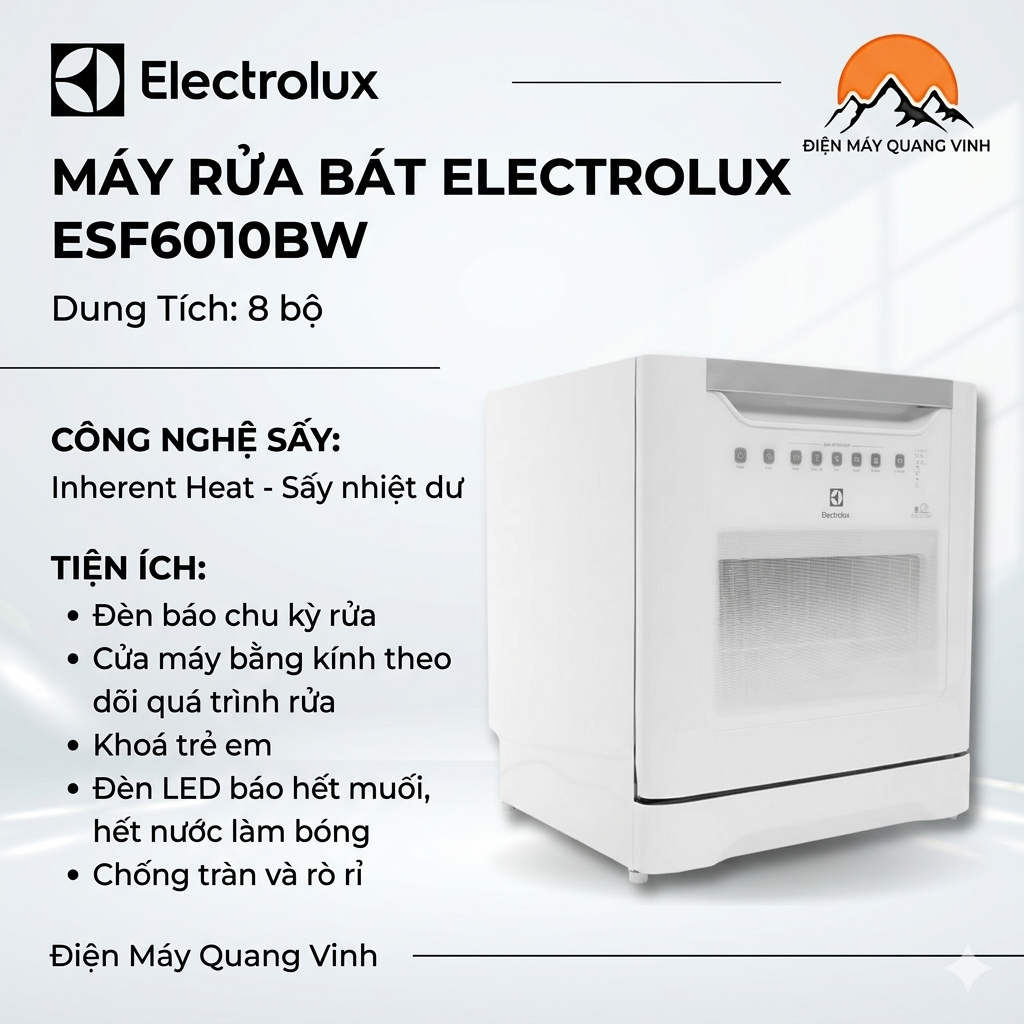 Máy rửa chén mini Electrolux ESF6010BW