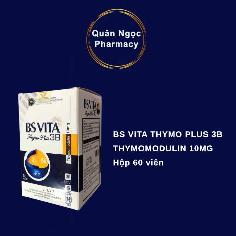 [CHÍNH HÃNG] BS VITA Thymo Plus 3B Hỗ trợ tăng cường sức đề kháng và giảm mệt mỏi