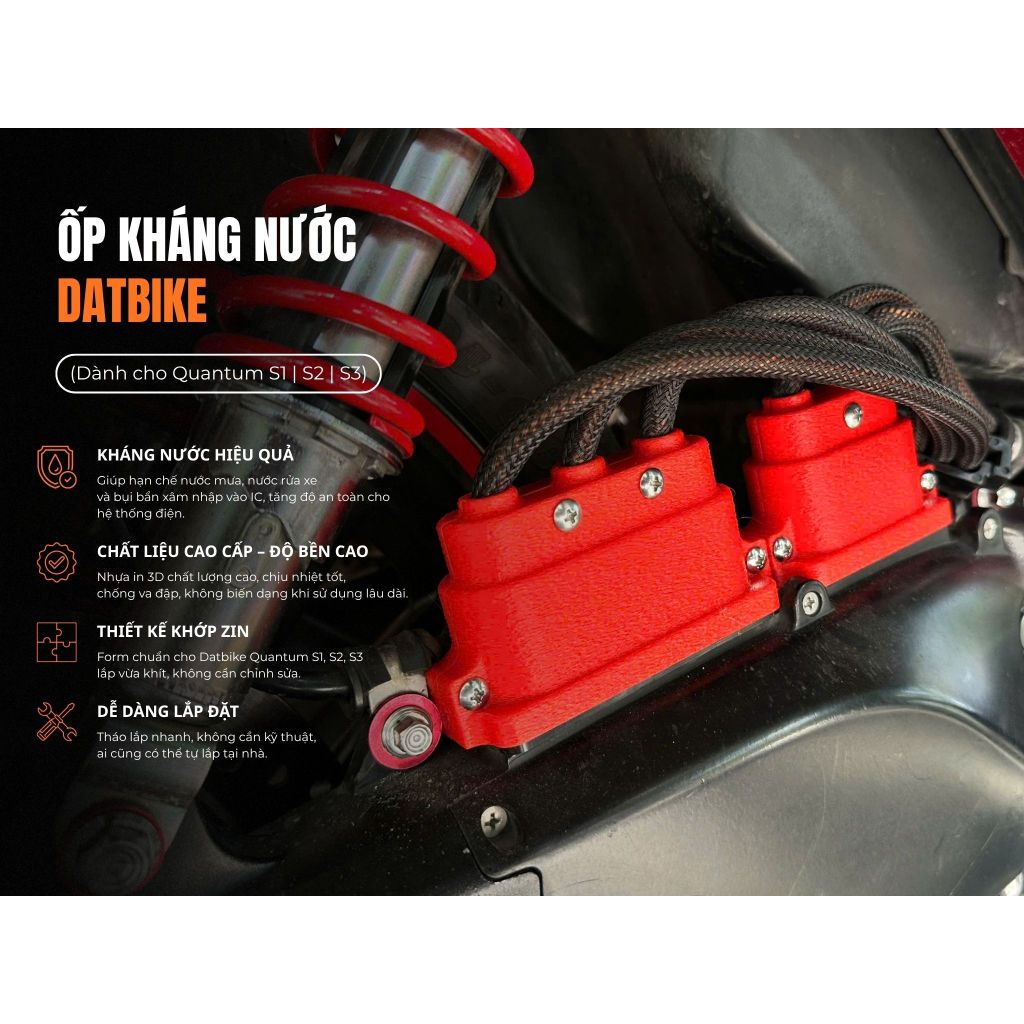 Full bộ chụp kháng nước  cho Datbike Quantum S