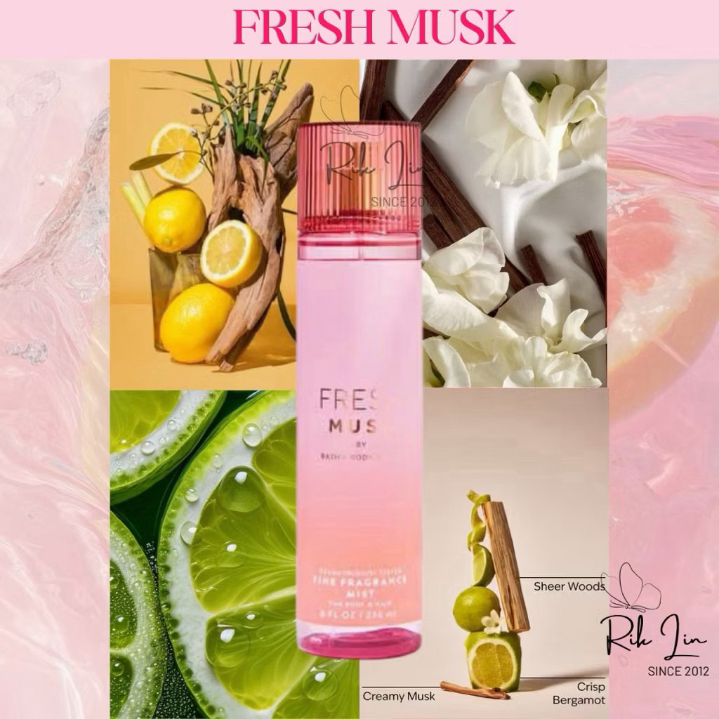 FRESH MUSK | WARM MUSK | FRUITY MUSK |GINGHAM VIBRANT- Xịt Thơm Toàn Thân USA