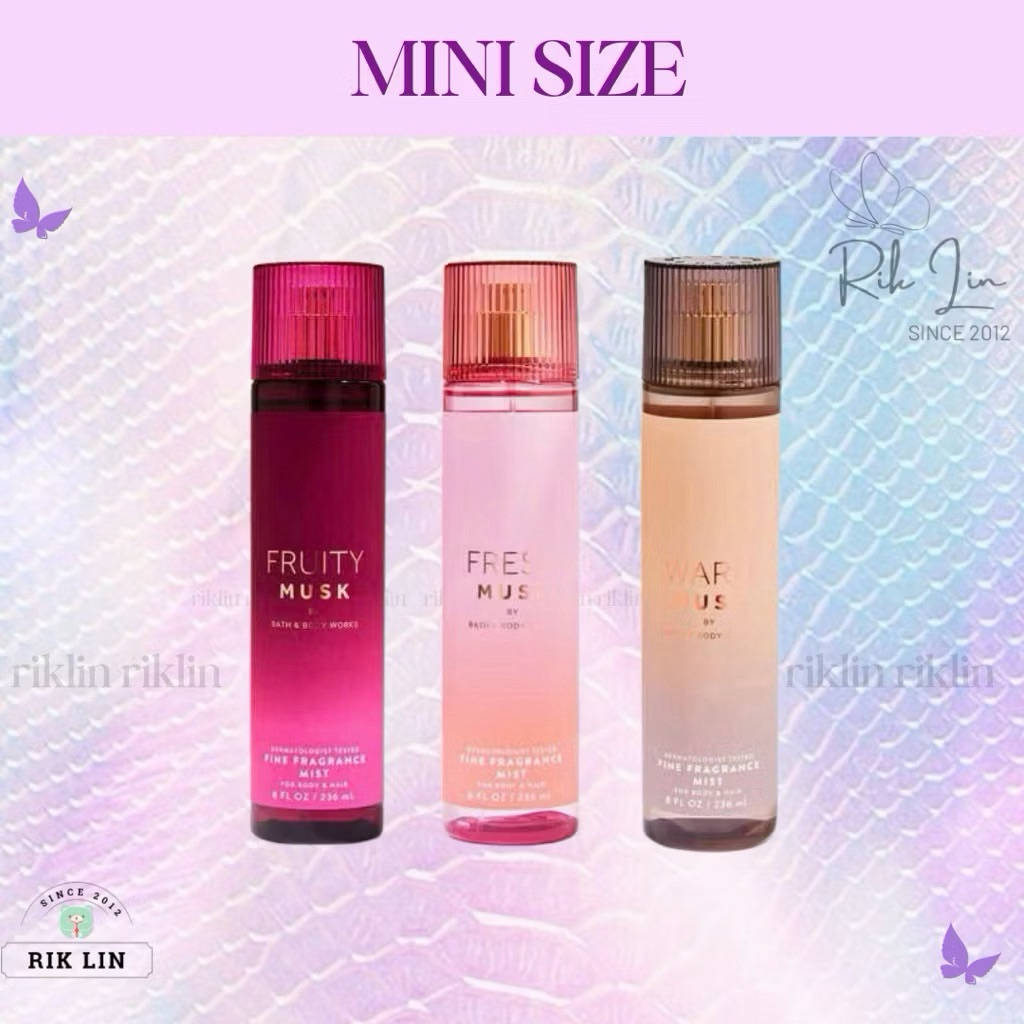 FRESH MUSK | WARM MUSK|FRUITY MUSK|PERFECT IN PINK - Xịt Thơm Body Mist Toàn Thân
