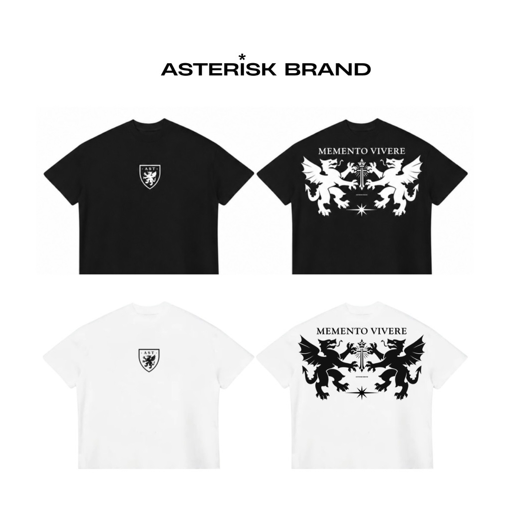 Áo thun BOXY TEE - 270gsm [ ASTERISK - LION ] - 100% cotton xử lí co rút