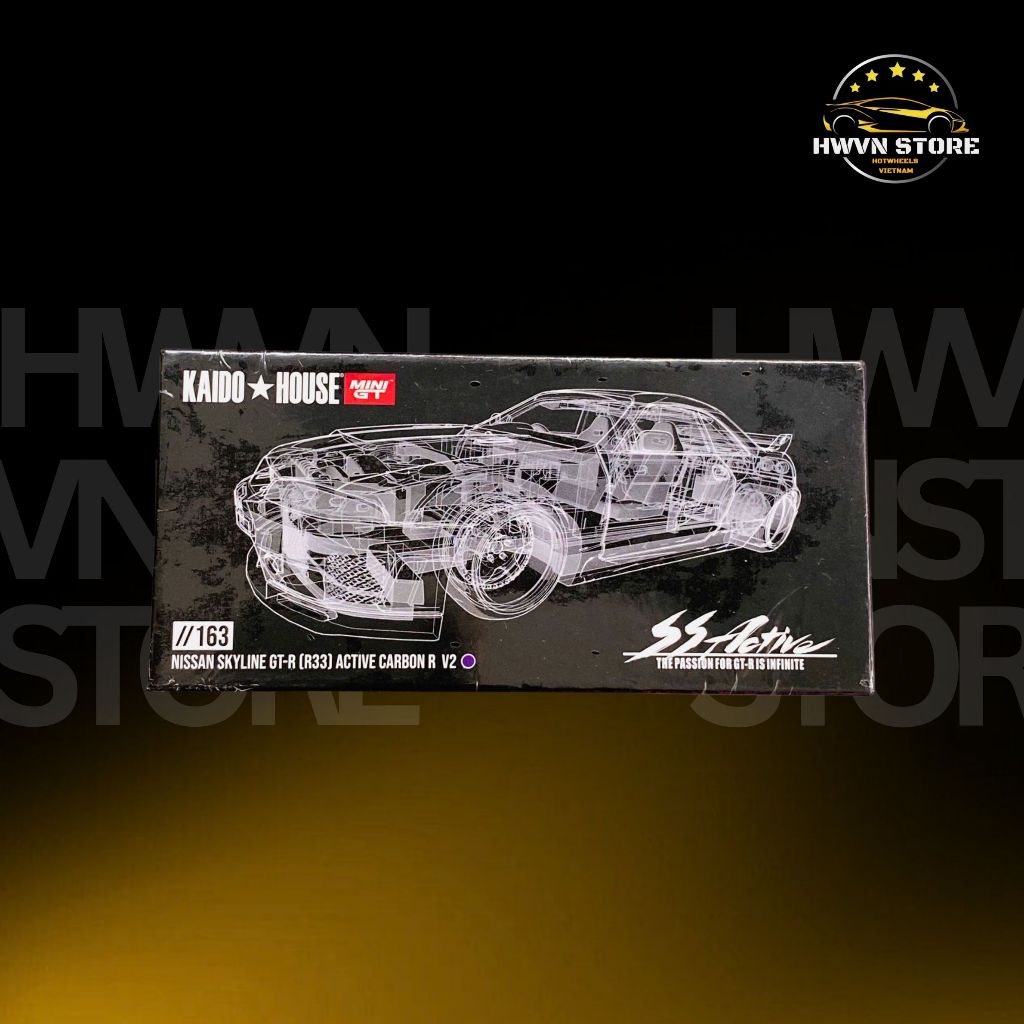 Xe mô hình Kaido House KHMG163 Nissan Skyline GT-R (R33) Active Carbon R màu tím