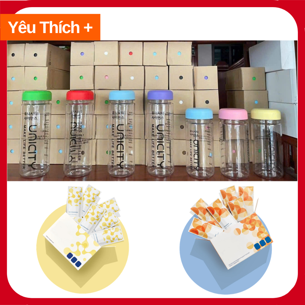 Bình lắc Unicity Bios Life SLim Trà Unimate chanh gừng Lemon Ginger