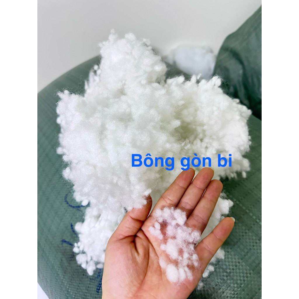 Bông gòn bi 2kg * Bông gòn bi làm handmade * Bông gòn nhồi thú len