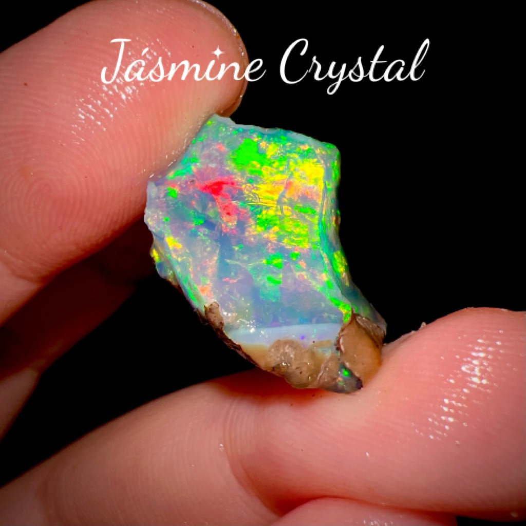 [9.7 carat] Đá OPAL Thô Jásmine Crystal Sưu Tầm Lửa Đậm Cầu Vồng (1 viên như hình)