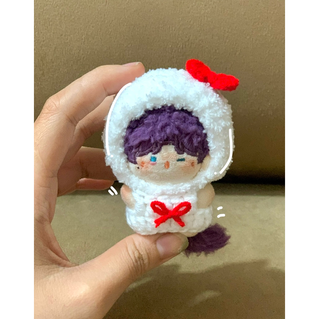 Đồ doll 5cm-Bộ đồ Hello Kitty cho doll
