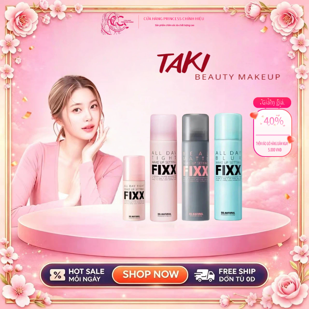 [SO NATURAL] Xịt Khoá MakeUp SO NATURAL Setting Fixx đủ size 35ml 75ml 120ml