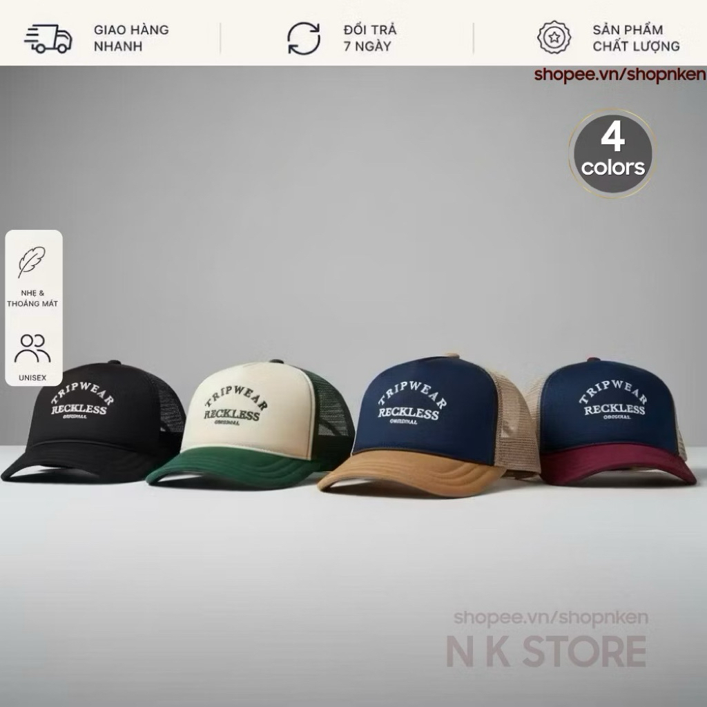 Mũ Lưỡi Trai RECKLESS – Phong Cách Streetwear