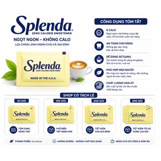 Combo 100 - 200 - 300 gói đường ăn kiêng splenda xuất xứ mỹ