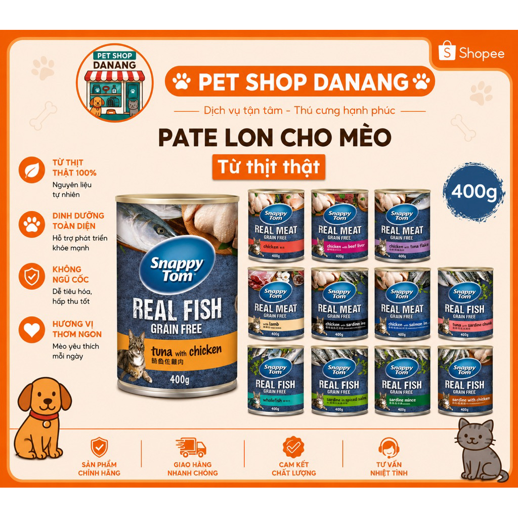 [HOẢ TỐC] Pate Lon Snappy Tom 400g