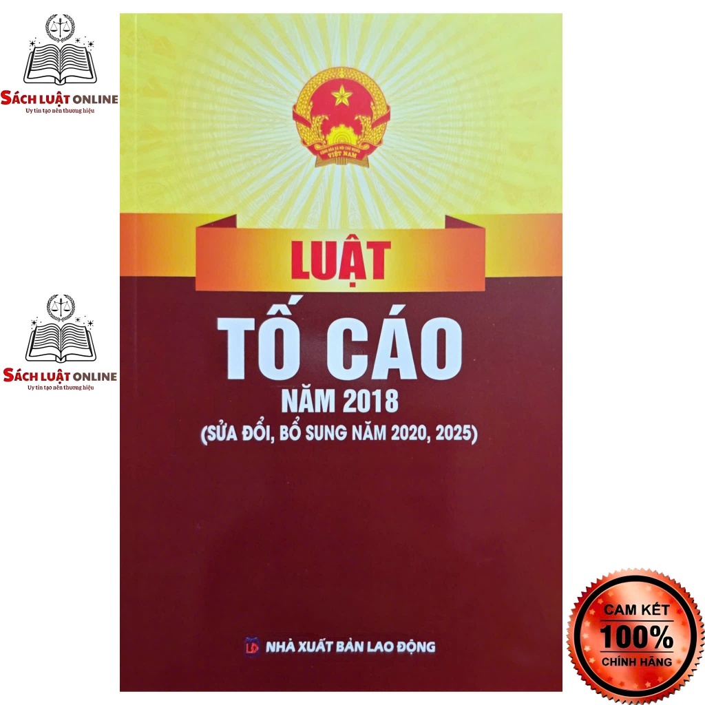 Sách - Luật tố cáo (NXB Lao động)