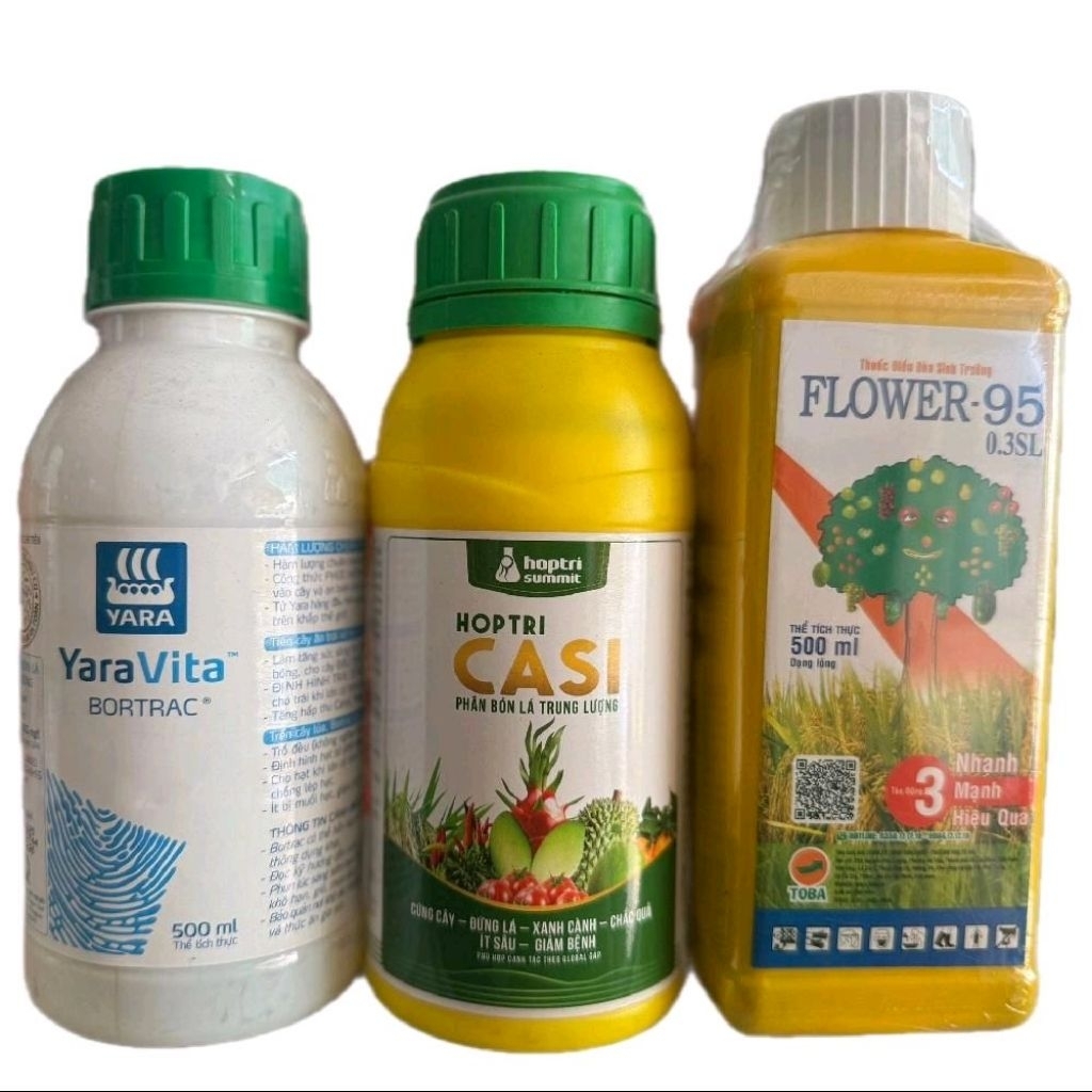 1 Bộ 3 đậu trái, chống rụng trái - 500ml bortrac, 500ml Casi, 500ml F95 hàng chính hãng