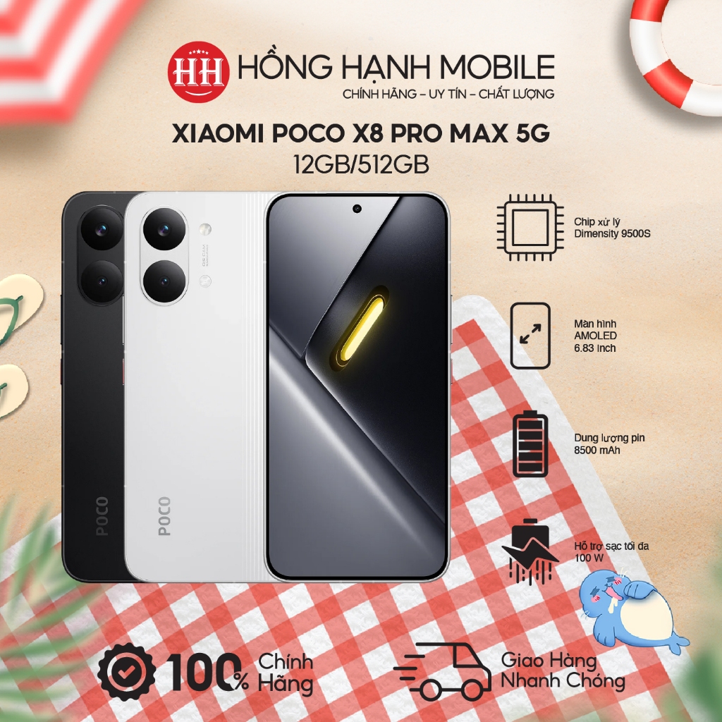 Điện Thoại Xiaomi POCO X8 Pro Max  5G 12GB/512GB - Hàng Chính Hãng