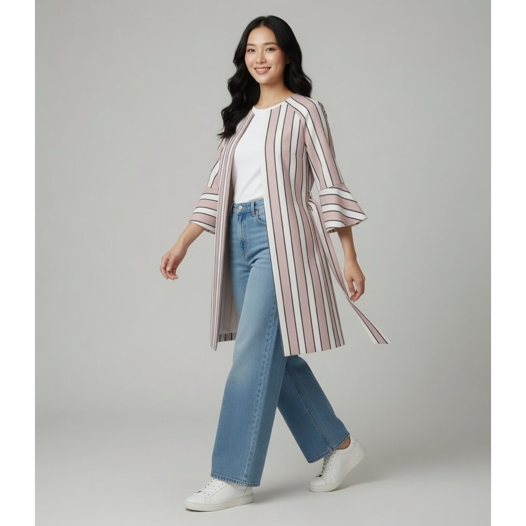 pass áo khoác dáng dài thương hiệu FORMAT size M  (fit L)