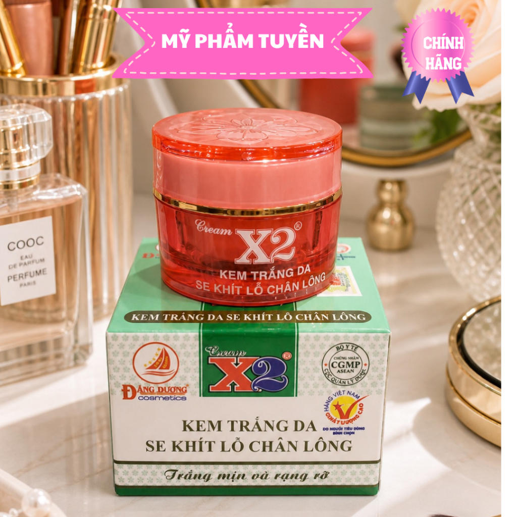 KEM X2 ĐĂNG DƯƠNG - KEM X2 TRẮNG DA SE KHÍT LỖ CHÂN LÔNG 8GR