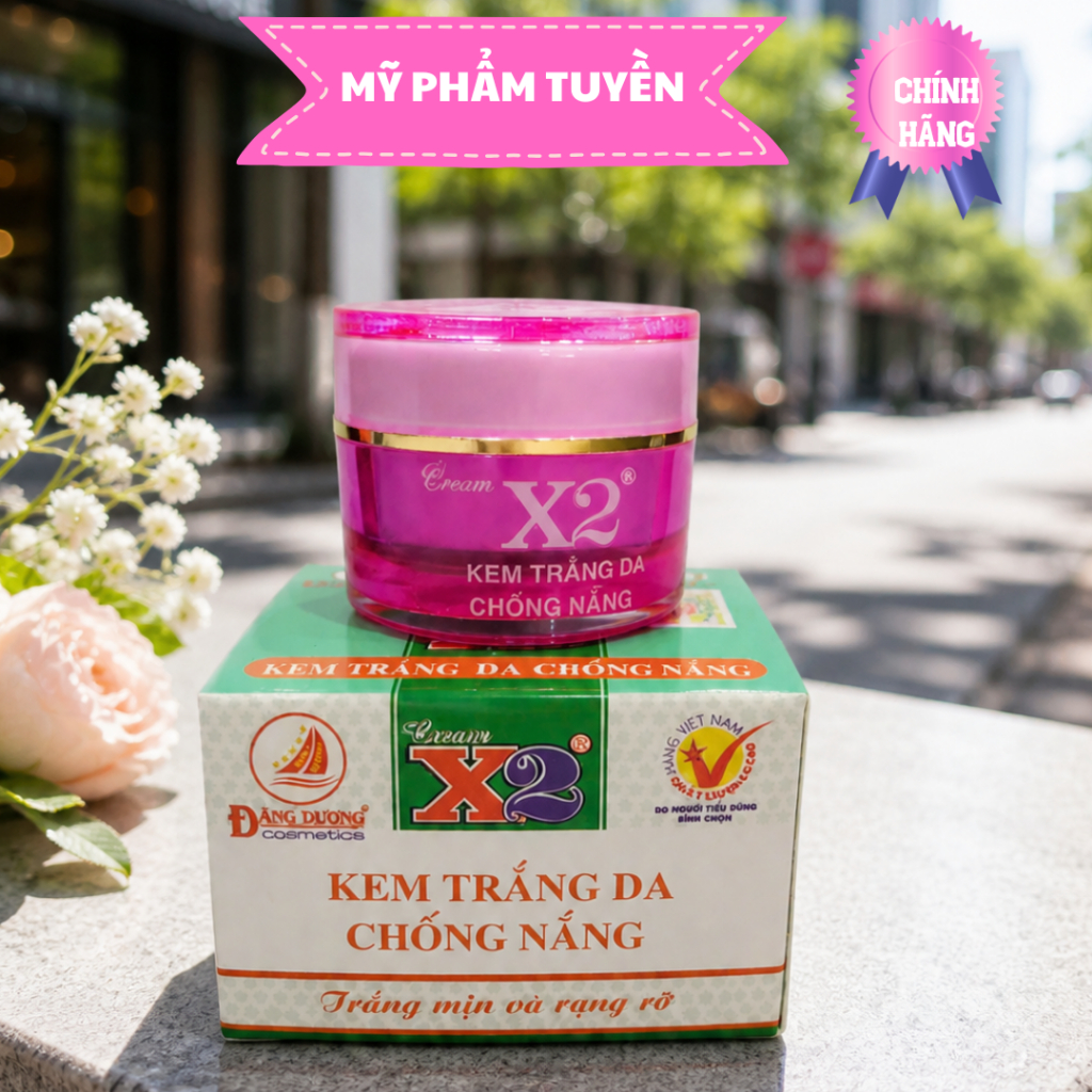 KEM X2 ĐĂNG DƯƠNG - KEM X2 TRẮNG DA CHỐNG NẮNG 8GR