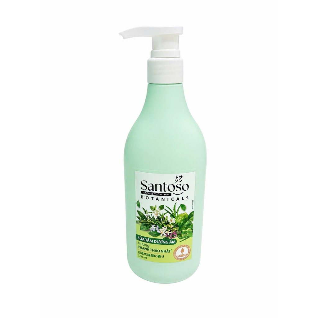 SỮA TẮM SANTOSO BOTANICALS THANH THẢO NHẬT HƯƠNG THANH MÁT 500ML