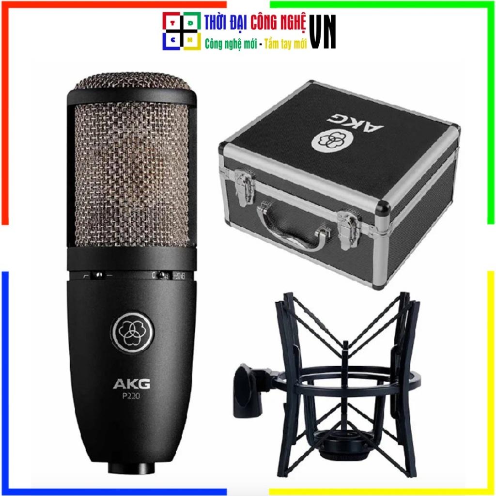 Micro condenser thu âm AKG P220 - Cam kết chính hãng trọn đời - Bảo hành 12 tháng, 1 đổi 1 trong 15 