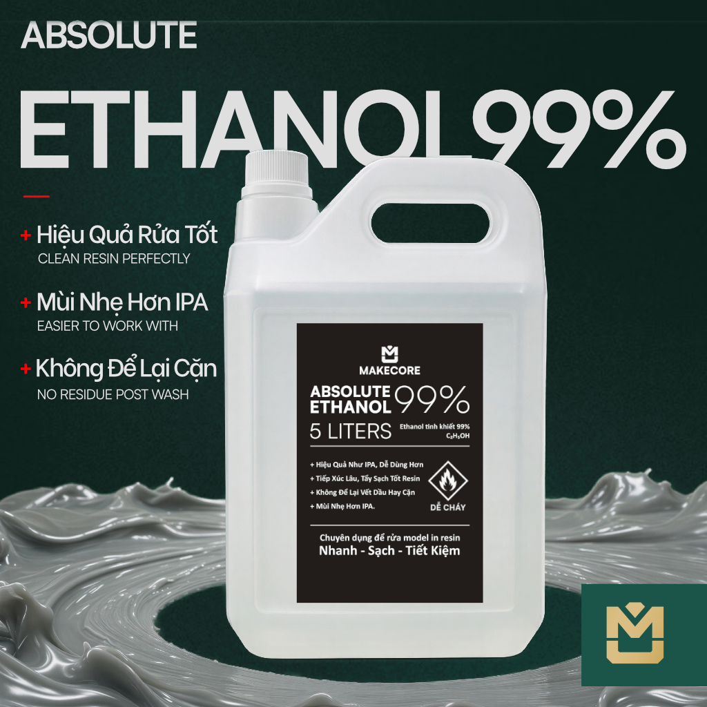 Absolute Ethanol 99% - Dung Dịch Rửa Resin 3D Chuyên Dụng | Thay Thế IPA