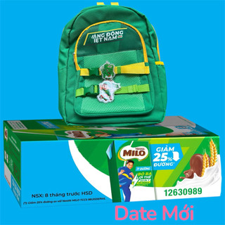 (Tặng Balo Bé Vui) Sữa Lúa Mạch Milo Cao Cấp Ít Đường Thơm Ngon 180ML (48hộp x 180ML) DATE MỚI