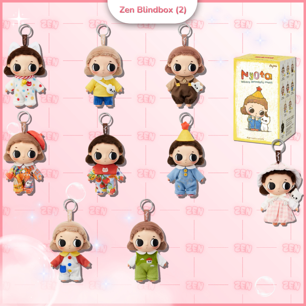 [CHÍNH HÃNG] Blindbox Nyota Where Moments Meet Series Móc Khóa Gấu Bông Nyota