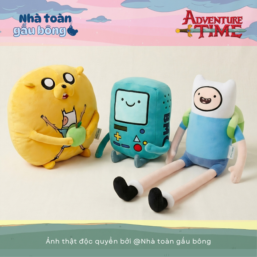 Gấu Bông Adventure Time Đủ Mẫu Finn The Human, Chó Jake, Máy Chơi Game BMO, Gấu Bông Hoạt Hình Cao C