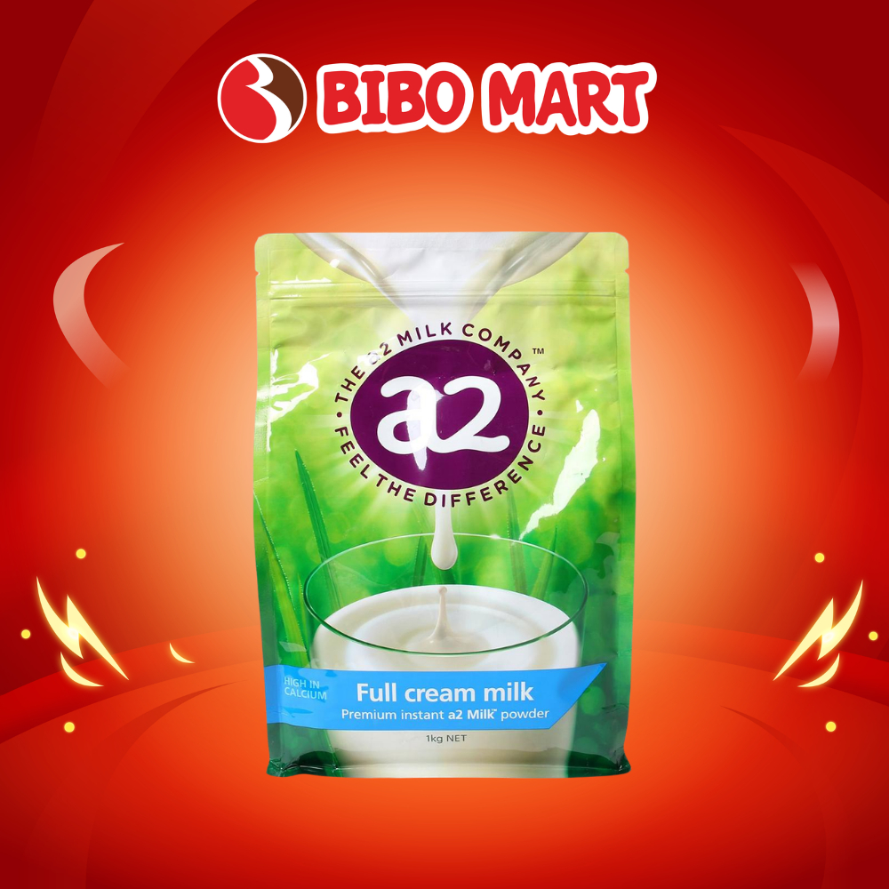 [MALL] Sữa A2 Úc Nguyên Kem 1kg (1Y+) Hỗ Trợ Bổ Sung Vitamin Dưỡng Chất - Bibo Mart