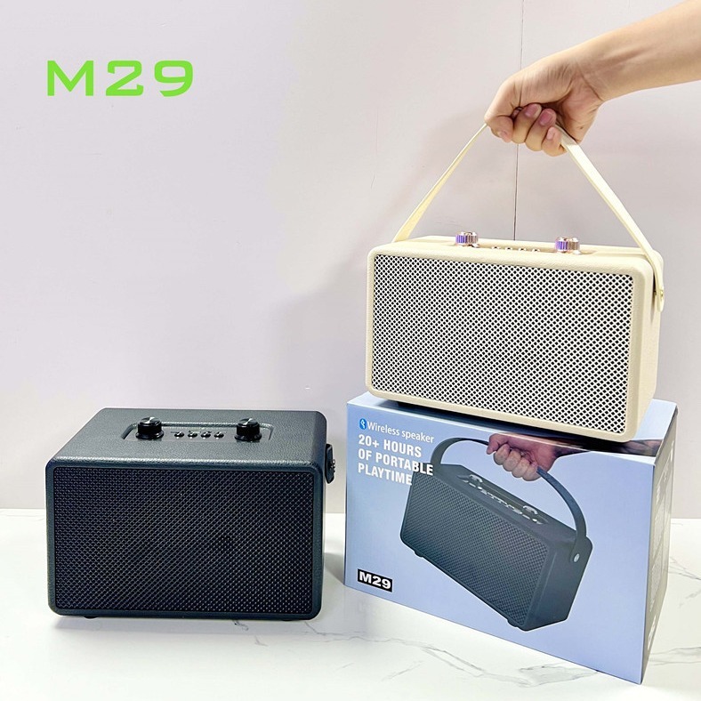 Loa Bluetooth M29 Công Suất Lớn 30W, Bass Mạnh, Âm Thanh 3D, Chỉnh Bass Treble, Pin Trâu. Loa M29 Bả