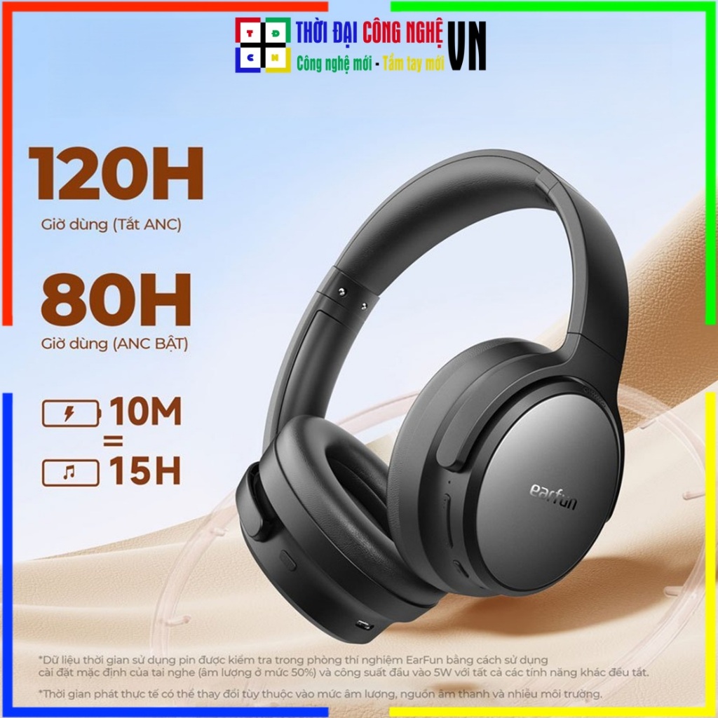 Tai nghe Bluetooth Earfun Tune Pro TWS, ANC, Nhạc 32H, Bluetooth 5.2, Type-C. BH 12 tháng chính hãng