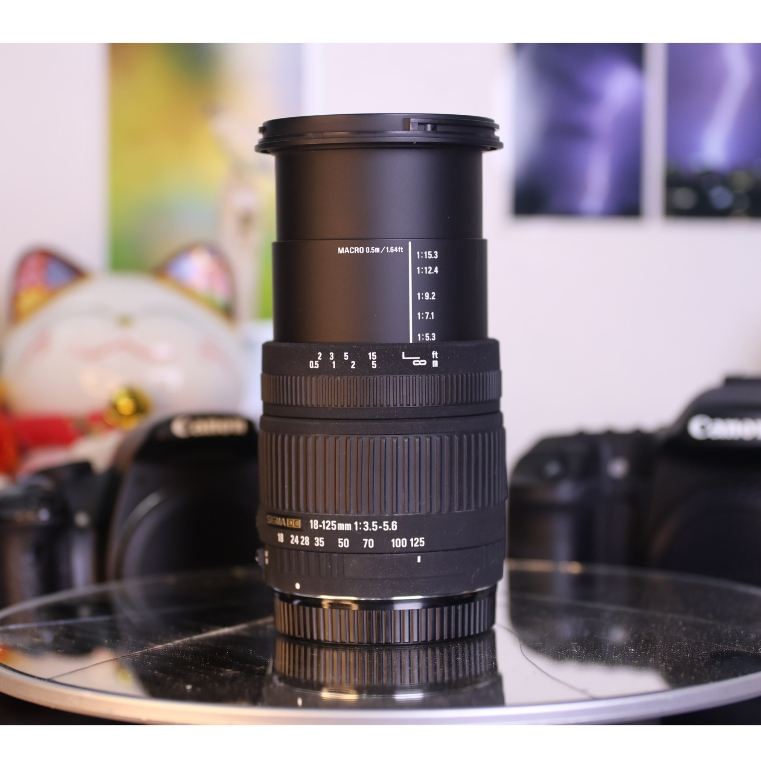 lens Canon Sigma 18-125mm F/3.8-5.6 DC Zoom Lens for Canon ef-s (99% - hoạt động tốt - cho canon crop)