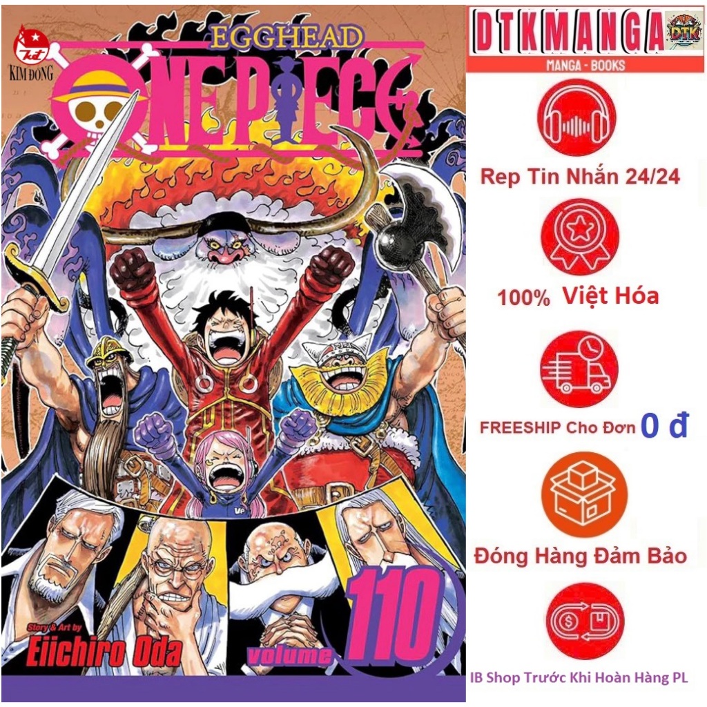 Truyện - One piece le tập 90 tới tập 110 109 108 106 107 103 104 105 limited - Nxb Kim Đồng