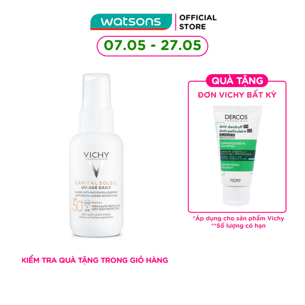 Gel Chống Nắng Vichy Ngừa Thâm Nám SPF50 Anti Photo-Ageing Gel Cream 50ml