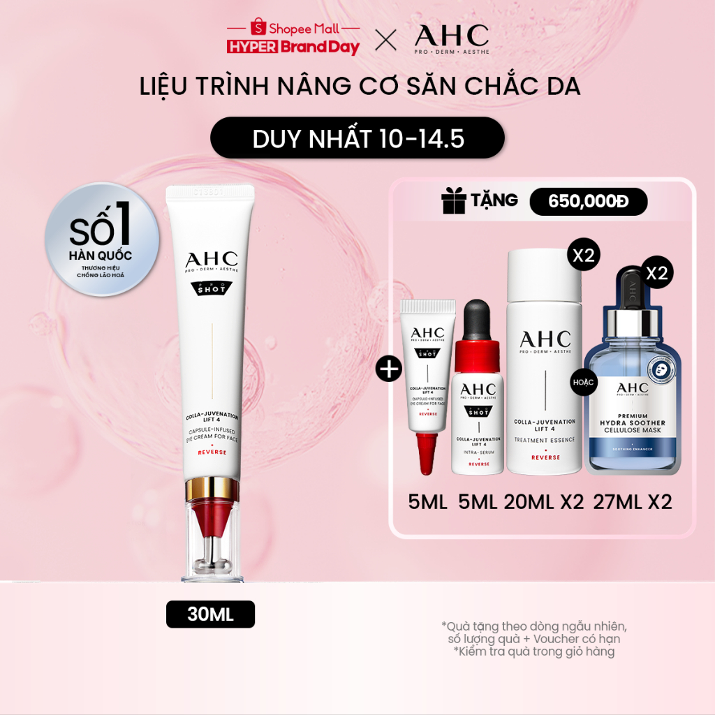 Kem mắt cho mặt chống lão hóa săn chắc da PROSHOT COLLA-JUVENATION LIFT 4 AHC 30ML