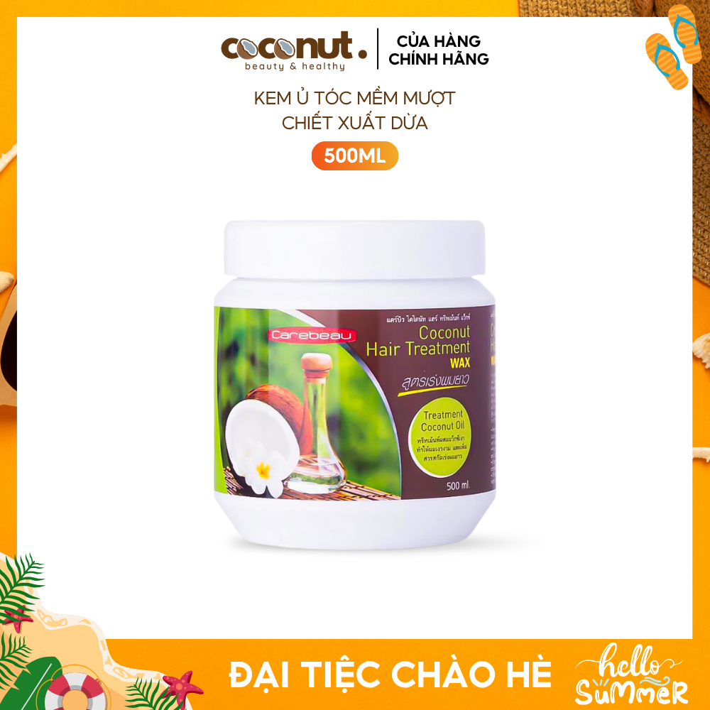 Kem ủ tóc tinh dầu dừa Carebeau ủ tóc siêu mềm mượt 500g
