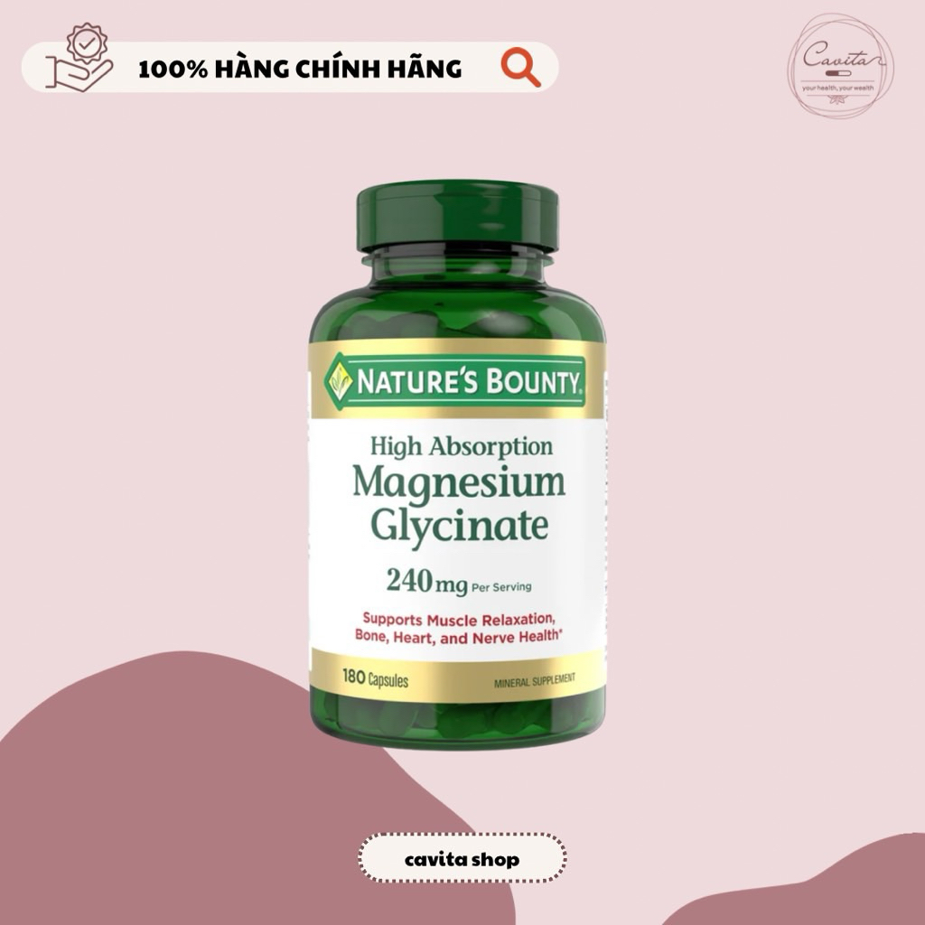 Viên uống Nature Bounty Magie Glycinate 240mg 180 viên