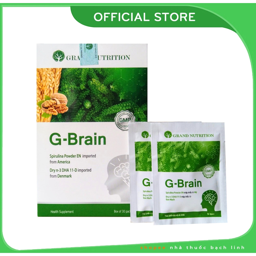 Cốm Trí Não G.Brain - Hỗ Trợ Bổ Não Tăng Cường Trí Nhớ, Cải Thiện Khả Năng Tập Trung [G-Brain GBRAIN