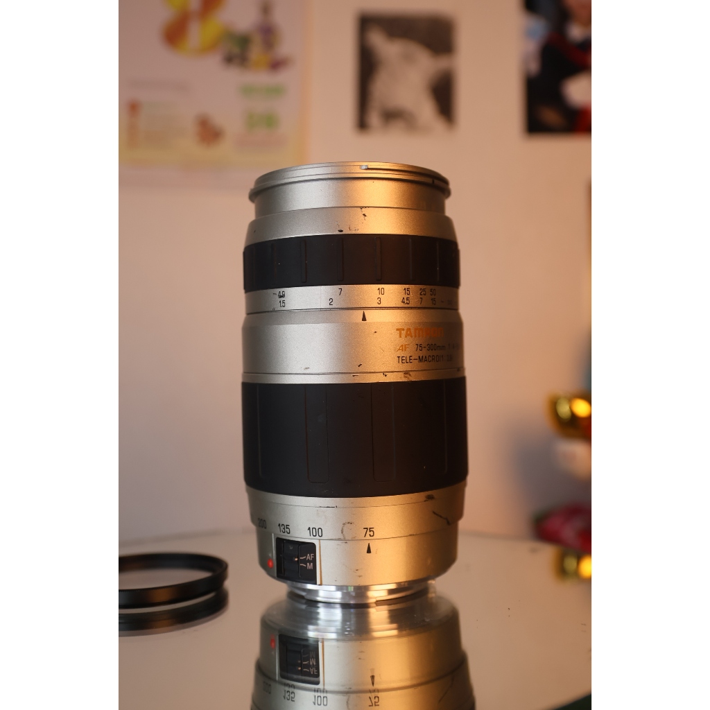 Lens Canon ef Tamron 75-300mm f4-5.6 tele macro trắng 98% - hoạt động tôt và đẹp bảo hành 2 tháng - Ống kính Canon EF