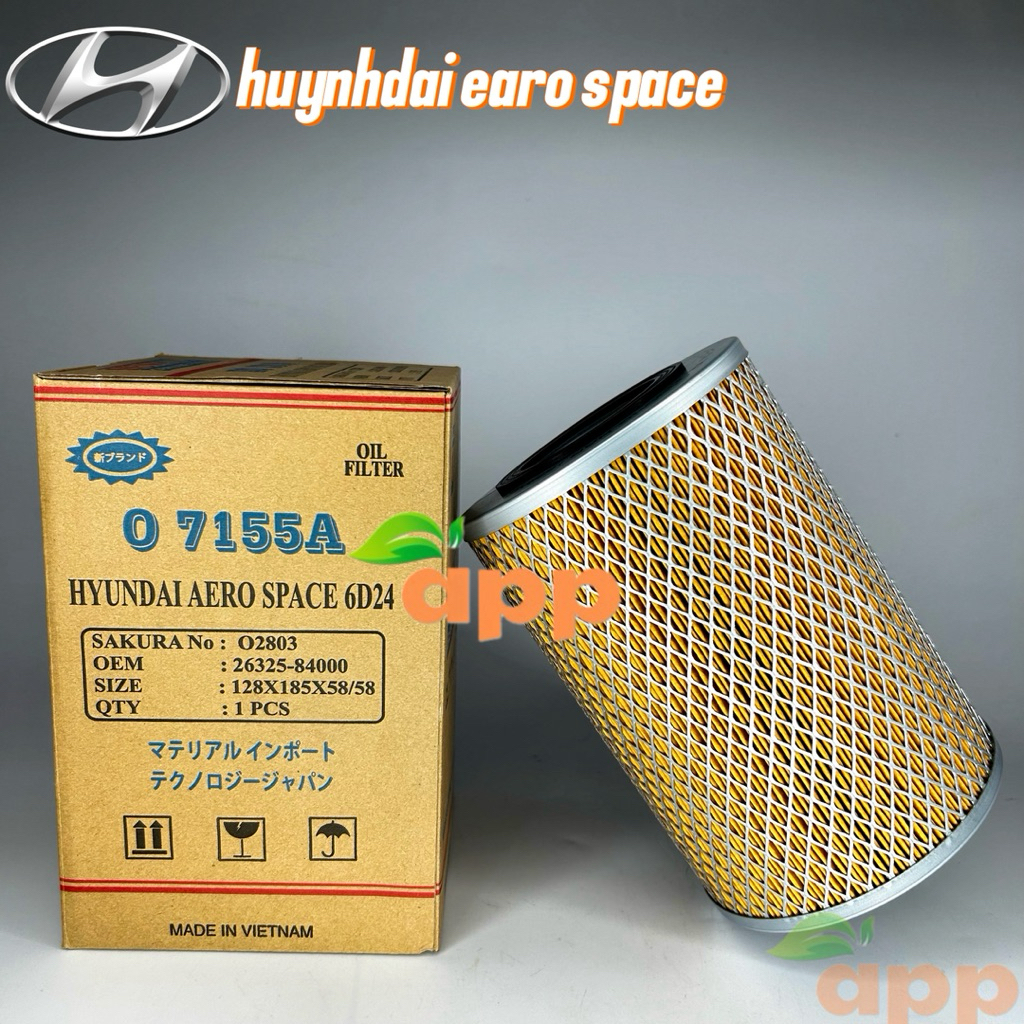 O7155A lọc nhớt Huynhdai Earo space 6D24 0-7155A 02803 07155A Sunfil