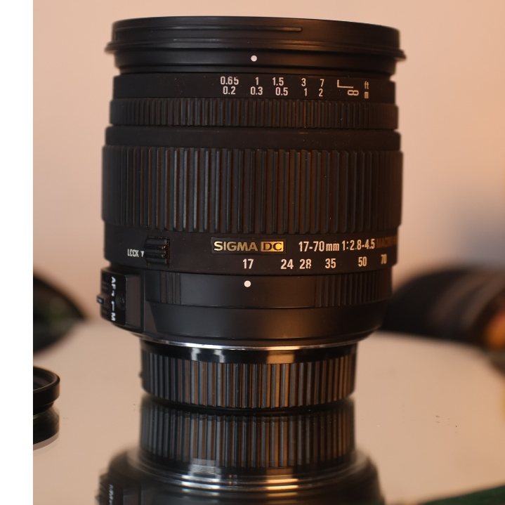 Ống kính máy ảnh Nikon Sigma Dc 17‑70mm F/2.8‑4.5 Macro Lens (ngoại hình 98%, thấu kính sạch đẹp) - Lens máy ảnh