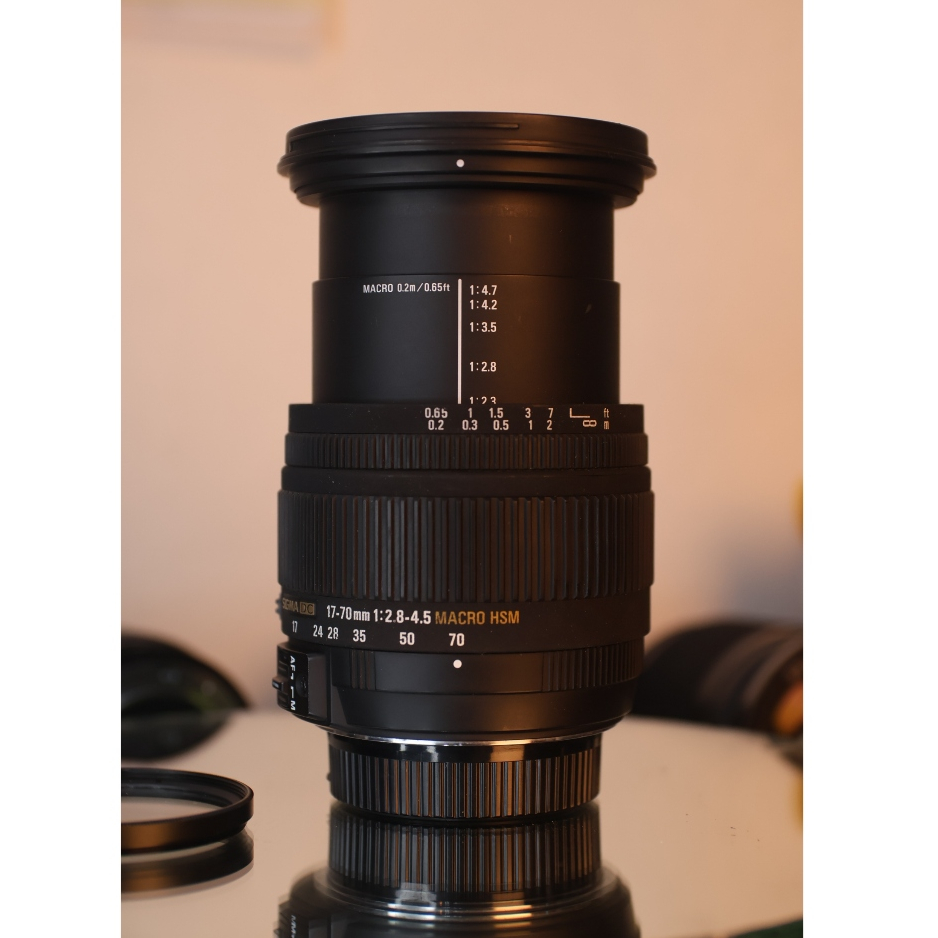 Ống kính máy ảnh Nikon Sigma Dc 17‑70mm F/2.8‑4.5 Macro Lens (ngoại hình 98%, thấu kính sạch đẹp)
