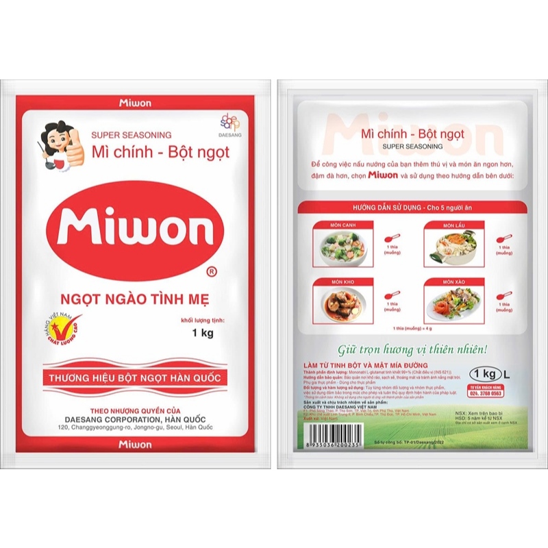 BỘT NGỌT - MÌ CHÍNH MIWON HẠT NHỎ
