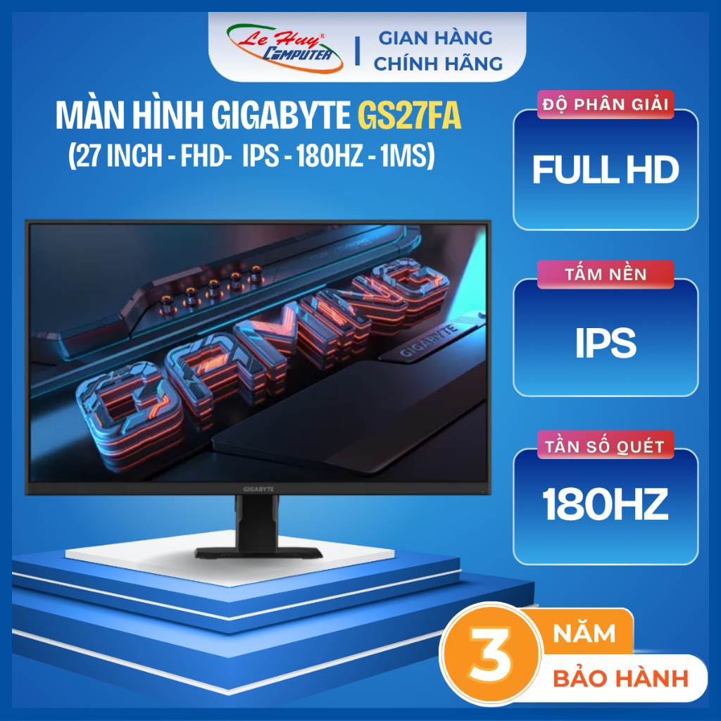 Màn Hình Máy Tính Gaming GIGABYTE GS27FA/ GS27FC (27 Inch/ FHD/ 180Hz) - Hàng Chính Hãng